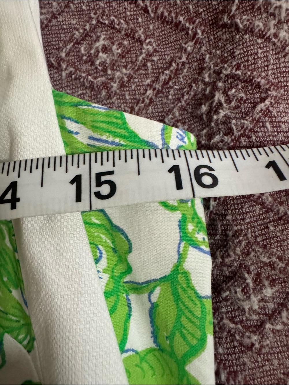 NWT Lilly Pulitzer White Shift Dress with Bright Green Floral Pattern Size 4 - Picture 8 of 9
